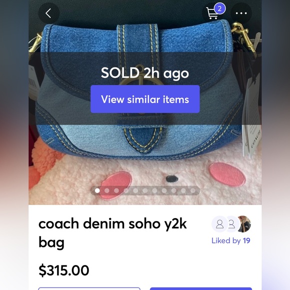 SOLD COACH denim y2k soho - Picture 1 of 16